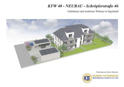 EINZUG ENDE 2025! Tolle 3-4 ZKB, 85 qm, BALKON, KfW40, TOP-Lage IN-Süd, Ringsee, Carport, 6-Fam.haus