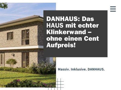 Massiv trifft modern: Danhaus mit Klinkeroptik, die nicht extra kostet! Schlüsselfertig
