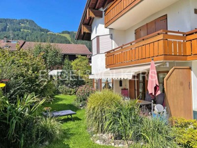 Sonnige Ferienwohnung mit Bergblick, Garten und Tiefgarage