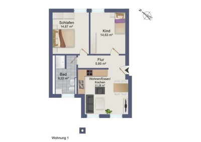 Stilvolle 3-Zimmer-EG-Wohnung mit luxuriöser Innenausstattung in Langenau