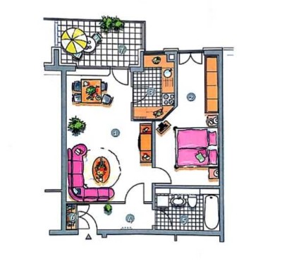 Schicke 2-Zimmer-Wohnung mit großem Balkon in Köln Ehrenfeld von Privat