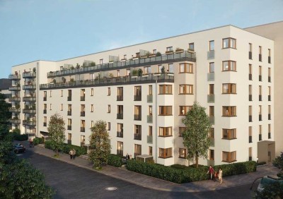Attraktive 2-Zimmer-Wohnung in Mainz Neustadt mit EBK, TG-Stellplatz, Ankleide, Terrasse/Balkon