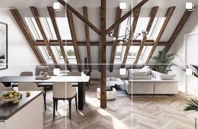 Alte Spinnerei: Exklusive Dachgeschosswohnung mit Weitblick