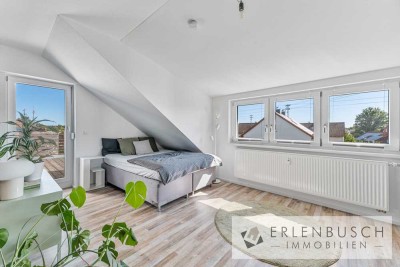 *Reserviert* Saniert und bezugsfertig: Helle 2-Zimmer-Wohnung mit Dachterrasse