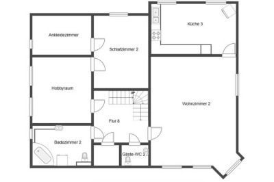 Helle Wohnung 4 Zimmer, Küche, Bad / 21745 Hemmoor