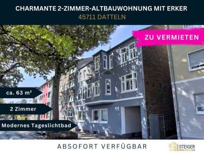 Charmante 2-Zimmer-Altbauwohnung mit Erker – hochwertig ausgestattetes Badezimmer