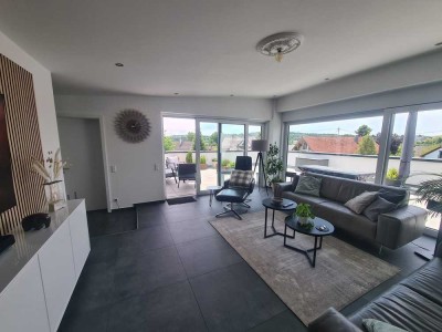 **Attraktive Penthouse-Wohnung** mit großer Terrasse in Bretten-Diedelsheim