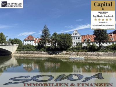 Leopoldineninsel - Schöne bezugsfreie 2 Zimmer Wohnung mit Balkon mit Blick auf das Schloss in ei...