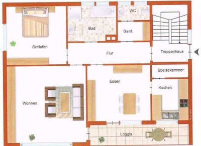 Freundliche 3,5-Zimmer-EG-Wohnung mit gehobener Innenausstattung mit Einbauküche in Kirchhundem