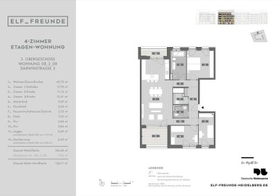 Erstbezug Neubau 4 Zimmer Wohnung mit Balkon und Loggia Heidelberger Bahnstadt