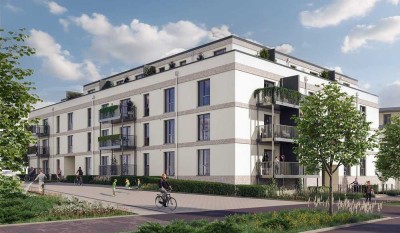 Moderne 2-Zimmer-Neubauwohnung in Düsseldorf-Benrath – Dachterrasse - Inkl. Einbauküche