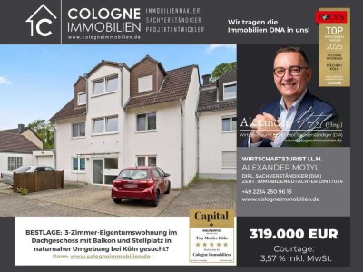 3-ZIMMER WOHNUNG IM DACHGESCHOSS MIT SONNENBALKON UND STELLPLATZ IN FRECHEN BEI KÖLN