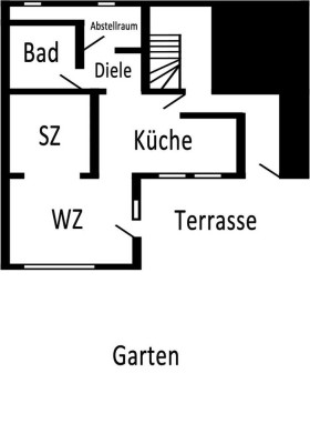 Souterrain-Wohnung mit Garten und Terasse in Aachen-Haaren