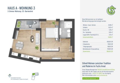NUR MIT WOHNBERECHTIGUNGSSCHEIN! HN-OST - Exklusive 2-Zimmer-Neubauwohnung (A3 oder A6)