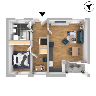 Barrierefreie Erdgeschosswohnung im Herzen von Erlenbach inkl. Küche und Stellplatz