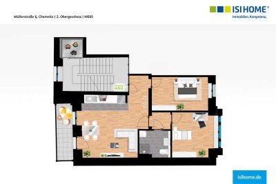 Frisch sanierte 3-Raumwohnung mit Balkon - WE05