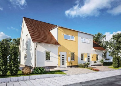 Doppelhaushälfte, massiv gebaut, Preis inkl. Grundstück