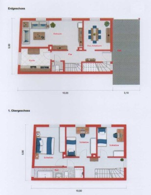 Attraktives und saniertes 6-Zimmer-Reihenhaus in Weisenau, Mainz