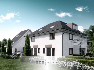 Idyllisches Grundstück mit Baugenehmigung für Zwei Einfamilienhäuser in Gehweite zum See