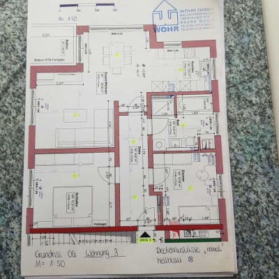 Ansprechende 3-Zimmer-Wohnung mit gehobener Innenausstattung mit Balkon in Buch