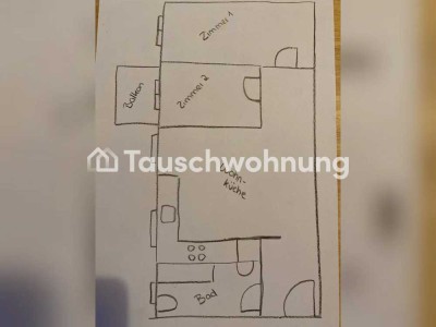 Tauschwohnung: 2,5  zimmerwohnung mit Balkon gegen Wohnung mit Garten