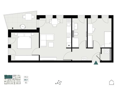 3 Zimmer Qualitätswohnung  | EH 40 mit QNG | 5% SONDER- + 5% degr. Abschreibung + 150.000€ KfW