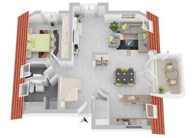 Attraktive 3,5-Zimmer-Maisonette-Wohnung mit Balkon und Garage in Ludwigshafen/Maudach