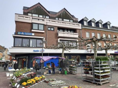 Zentrale Wohnung im Herzen von Geldern mit Blick auf den Marktplatz.