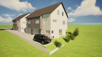 Nur noch zwei von vier extrabreiten Doppelhaushälften verfügbar - Besuchen Sie uns im Musterhaus!