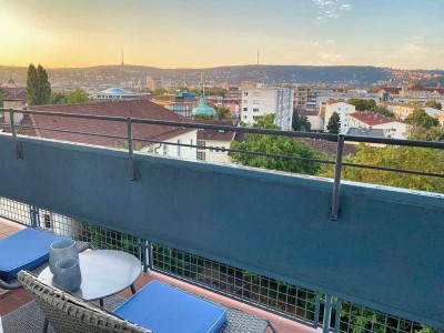 Traumhafte 2-Zimmer-Wohnung mit Panoramablick in Stuttgart West