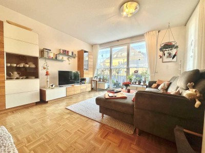 2-Zimmer-Wohnung Vermietet mit Sonnenbalkon und TG-Stellplatz auf Erbbaugrundstück in Rheinlage