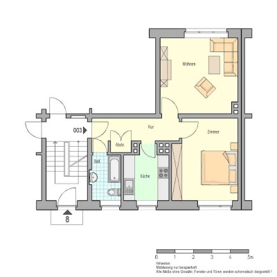 WWS - frisch renovierte 2-Zimmer Wohnung Nähe Herforder Bahnhof