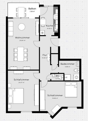 Erstbezug nach Sanierung: 3-Zi.-Wohnung mit Balkon in Wissen