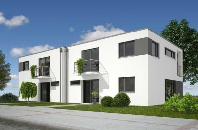 Stadtvilla Doppelhaushälfte,  massiv und energieeffzient  gebaut, mit Wärmepumpe, indiv. umplanbar