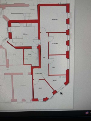 Vier Zimmer Wohnung teilgewerblich nutzbar und rollstuhlgerecht