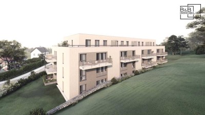 B & B Immobilien: Moderne 2-Zimmer-Neubauwohnung mit Ankleide in Pluwig zu verkaufen