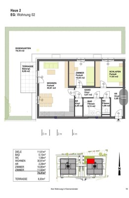 Suchen Nachmieter für 75m2 Neubauwohnung mit Eigengarten in Kremsmünster.