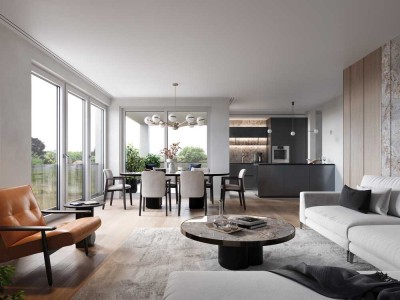 Großzügiger Erstbezug mit Balkon und Naturanbindung