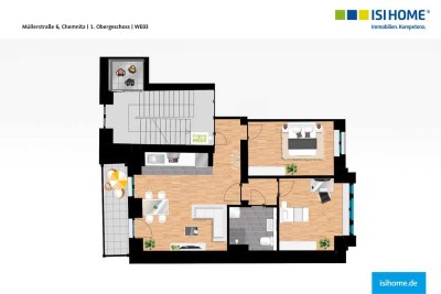Moderne 3 Raumwohnung zum Erstbezug im Zentrum - WE03