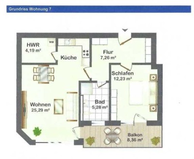 Moderne 2-Zimmer Wohnung im 1. OG mit Balkon in Winsen (Luhe)