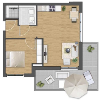 Erstbezug – Stilvolle 2-Zimmer-Wohnung mit Balkon im Neubau „Elisengarten“