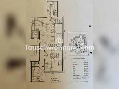 Tauschwohnung: 4-Raum-Wohnung Nähe gr. Garten