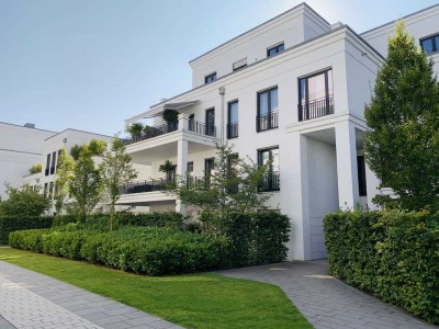 ELEGANTE TRAUMWOHNUNG IM LE FLAIR IN DÜSSELDORF-PEMPELFORT, 5 Zi, 2 Terrassen, 2 TG-Plätze