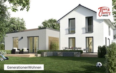 Zwei Generationen, ein Zuhause. Leben in Harmonie im bester Lage. Bauplatz real
