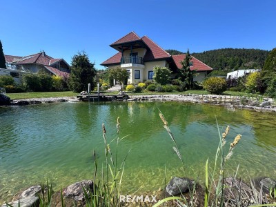 Idylle pur in Karnburg – Ein-/Zweifamilienhaus mit Schwimmteich, Aussicht &amp; Ruhelage