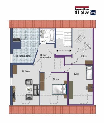 4 Zimmer-Wohnung im DG  im Zentrum von Radevormwald