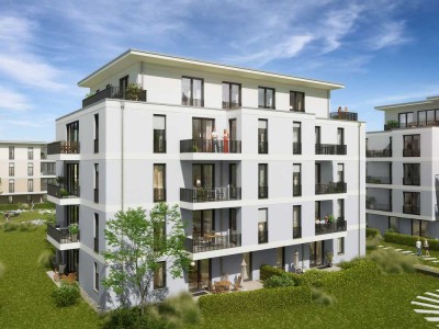 Erstbezug: Lichtdurchflutete 2-Zimmer-Wohnung mit bodentiefen Fenstern