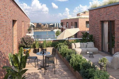 Traumhafte Penthouse 4-Zimmer-Neubauwohung Süd-Terrasse-West-Balkon im Baufeld XIII an der Hörn