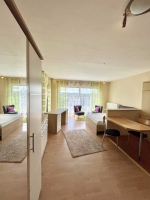 Vollmöblierte 1-Zimmer-Wohnung mit Mainblick - ideal für Pendler oder Referendare