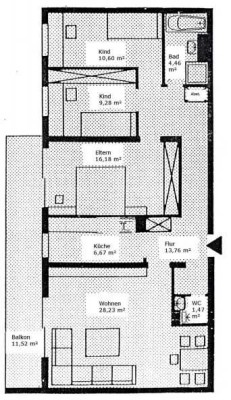 Erstbezug nach Kernsanierung mit Balkon: Exklusive 4-Raum-Wohnung